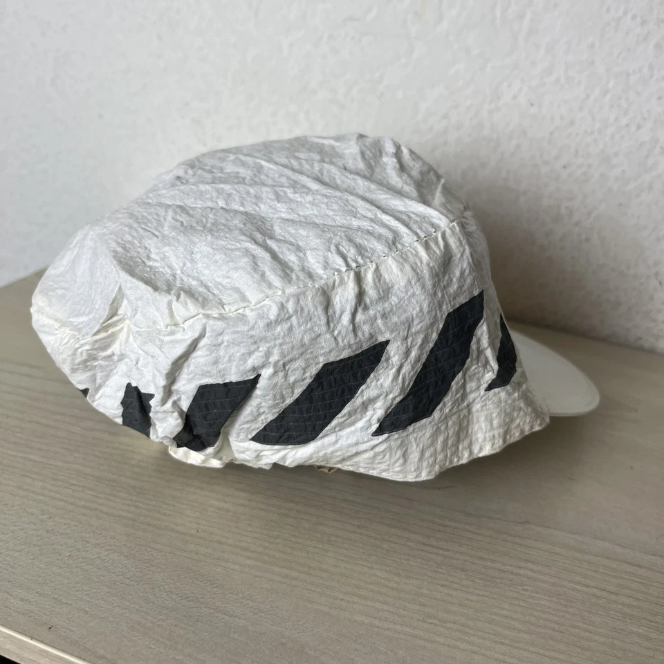 Винтажная велосипедная шляпа Nike Tyvek Painters 1990-е белая - Изображение 3 из 4