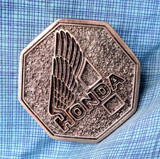 Honda Wing Logo Promo Dress Belt Buckle Motorcycle Car Truck Vtg 70s MML .SHY885