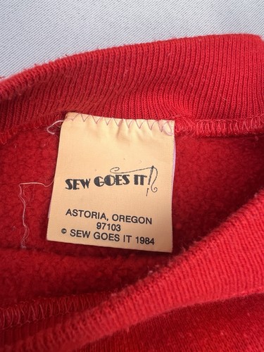 Vintage 90s Reindeer Christmas Sweatshirt Crewneck Sew It Goes - Picture 3 of 9