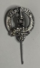 Stylish Silver Tone Scottish Stick Pin Badge Of A Clan Chief. A18 141