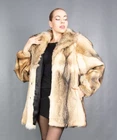 18726 AMAZING REAL FOX COAT LUXURY FUR JACKET PELZ BEAUTIFUL LOOK SIZE M