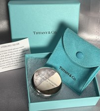 Tiffany & Co 925 Sterling Silver Pocket Compass Goldman Sachs 2001 Box Pouch