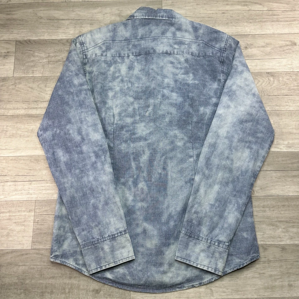 Camisa Tejida Affliction Sunset Azul Para Hombre M Nueva Con Etiquetas Azul Manga Larga Algodón Foto 2 de 4