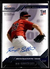 2009 TriStar Prospects Plus Autographs Gold #28 Rex Brothers AUTO 096/199