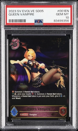 2023 SHADOWVERSE EVOLVE STARTER DECK #001EN QUEEN VAMPIRE PSA 10