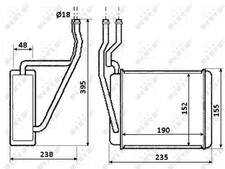 For NRF 54231 HEAT EXCHANGER, INTERIOR HEATING