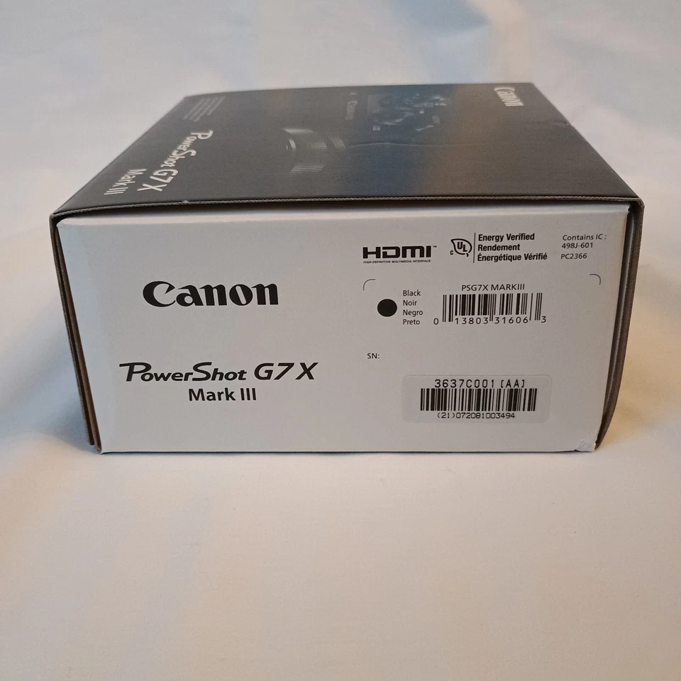 Canon PowerShot G7 X Mark III Digital Camera Point & Shoot 20.1MP 4K Black NEW - Image 3 of 4