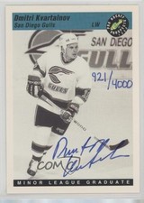 1993 Classic Pro Hockey Prospects 921/4000 Dmitri Kvartalnov Auto 19ql