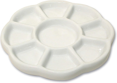 The Beadsmith Ceramic Mixing Palette, Sunflower Design Bead Tray, Arts & Crafts