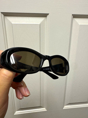 Vintage Gucci GG 2432/S Sunglasses Black Oval Y2K Made in Italy 50-19-125