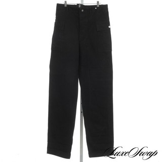#1 MENSWEAR Brycelands Made in Japan Black Herringbone Army Fatigues Pants 34 NR
