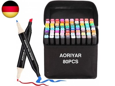Marker Stifte 80 Farben, Alkohol Kunst Marker Färben Künstler Stifte Dual Tip M