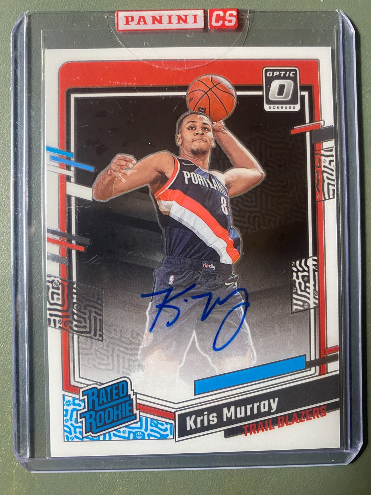 2023-24 Panini Donruss Optic Kris Murray RC Rated Rookie Auto Trail Blazers 275