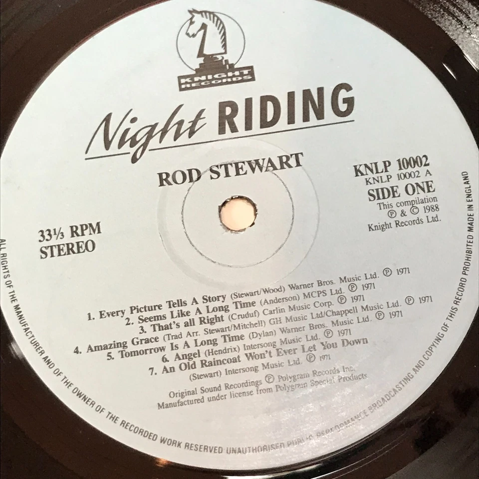 ROD STEWART Night Riding 1988  UK Vinyl LP Maggie May record Reason To Believe - Image 4 of 4