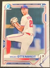 2021 BOWMAN DRAFT CHROME MICAH OTTENBREIT PHILLIES PROSPECT #BDC-170 1ST BOWMAN