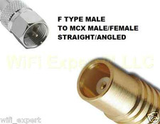 F TV MALE to MCX M/F STRAIGHT ANGLED RF pigtail Cable COAX RG316 4-20inch USA