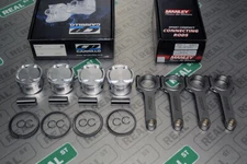 CP Pistons Manley Rods Tsx Accord Crv K24 K24A 10.0:1 87.5mm SC7047/14015-4