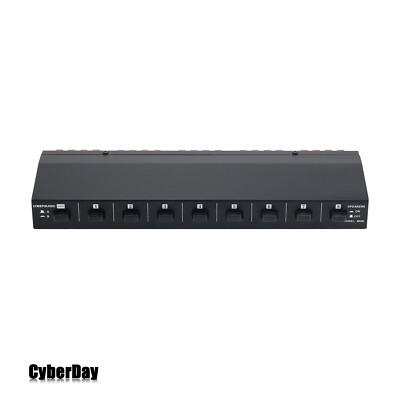 Amplifier Speaker Selector 2 IN 8 OUT Passive Power Amp Switcher Lossless Sound