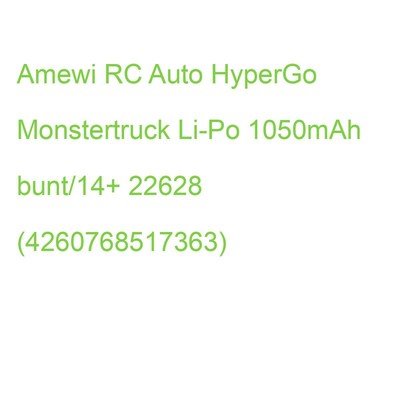 Amewi RC Auto HyperGo Monstertruck Li-Po 1050mAh bunt/14+ 22628 (4260768517363)