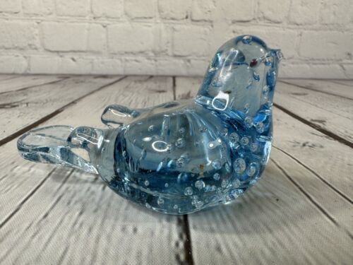 Vintage Bluebird Of Happiness Signed Leo Ward 1986 & Clear Bird w/Bubbles Japan - Picture 3 of 8