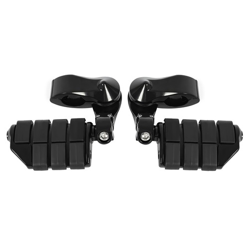 Reposapiés Highway para Harley Touring Road Street Glide barras negras de 1,25" - Imagen 13 de 17