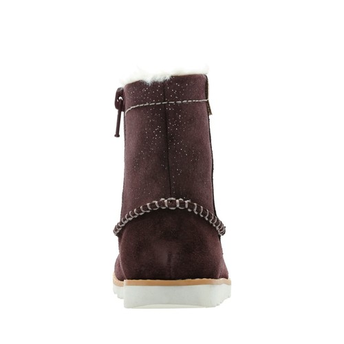 Brandneu in Originalverpackung Clarks Baby Mädchen Krone Piper Burgund Wildleder Luft Feder Stiefel - Bild 4 von 7