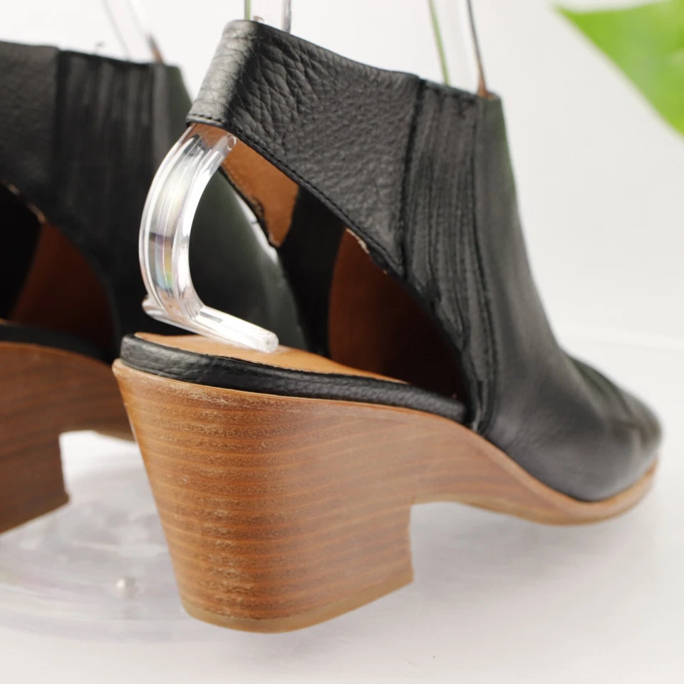 Zapatos de salón Kenneth Cole Gentle Souls Harlie para mujer talla 8 de cuero negro con tacón trasero Foto 4 de 4