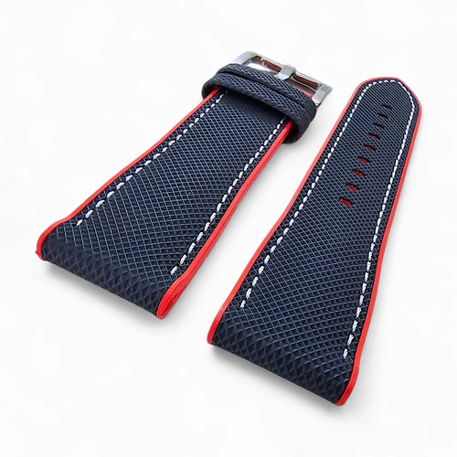 Elite Hybrid FKM Rubber Sailcloth Divers Watch Strap Band Two Piece 20 21 22 mm - Picture 82 of 94