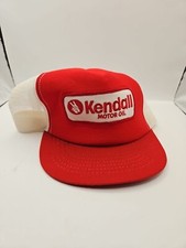 Vintage KENDALL MOTOR OIL Snapback Trucker Hat Patch Car Racing Swingster USA