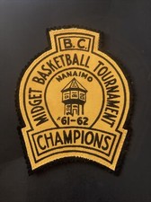 Vintage Patch 1961-62 Midget Basketball Tournament Nanaimo B.C. Champions ST
