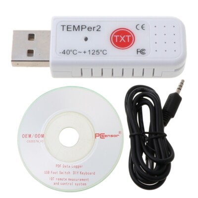 PC TEMPER2 Sensor USB Hygrometer Temperature Data Logger Recorder