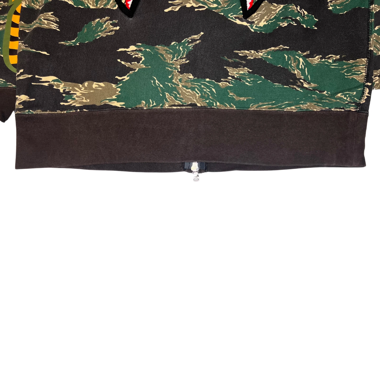 A BATHING APE (BAPE) Felpa con cappuccio full zip A Bathing Ape Tiger Camo M (si adatta a Small) verde buone condizioni