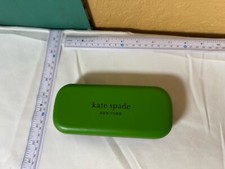 Kate Spade Eye Glass Case New York Authentic Hard Clamshell - Green New