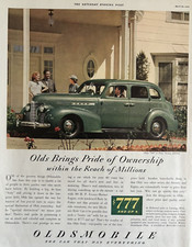Oldsmobile 60 4 Door Sedan General Motors Pride Ownership Vintage Print Ad 1939