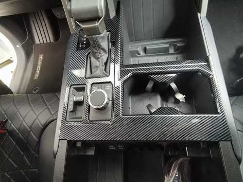 For 2025 Toyota Tundra Accessories Carbon Fiber Gear Shift Panel Cover Trim - Picture 12 of 16