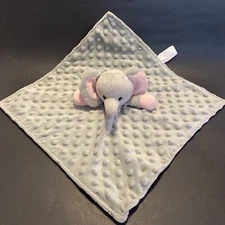 Boritar Elephant Lovey Gray Minky Dot Security Blanket Baby Plush Zoo Animals UE