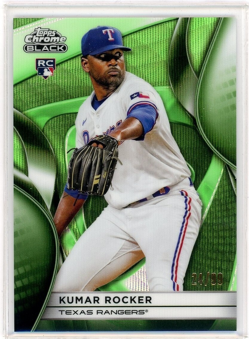 2025 Topps Chrome Black - Kumar Rocker #107 Green Wave Refractor /99 ...