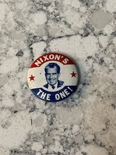 VINTAGE NIXON’s THE ONE! PINBACK ORIGINAL