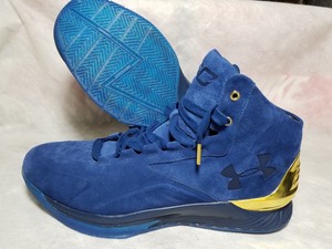 blue and gold stephen curry shoes