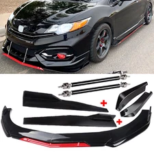 Front Rear Bumper Lip Spoiler Splitter Body Kit Side Skirt For Honda Civic M