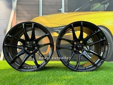 4 x 18 Inch 5x114.3 VORS TR04 Style Black JDM Wheels: Fits For Lexus Mazda Honda