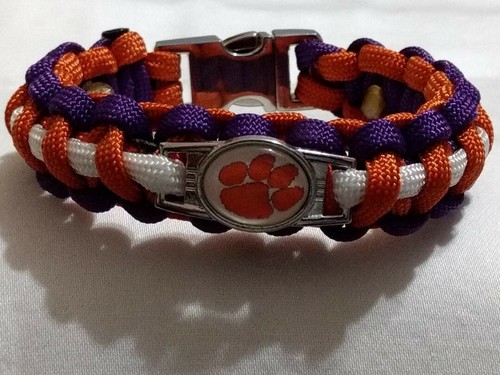 Clemson Tigers Paracord Bracelet - Picture 2 of 2