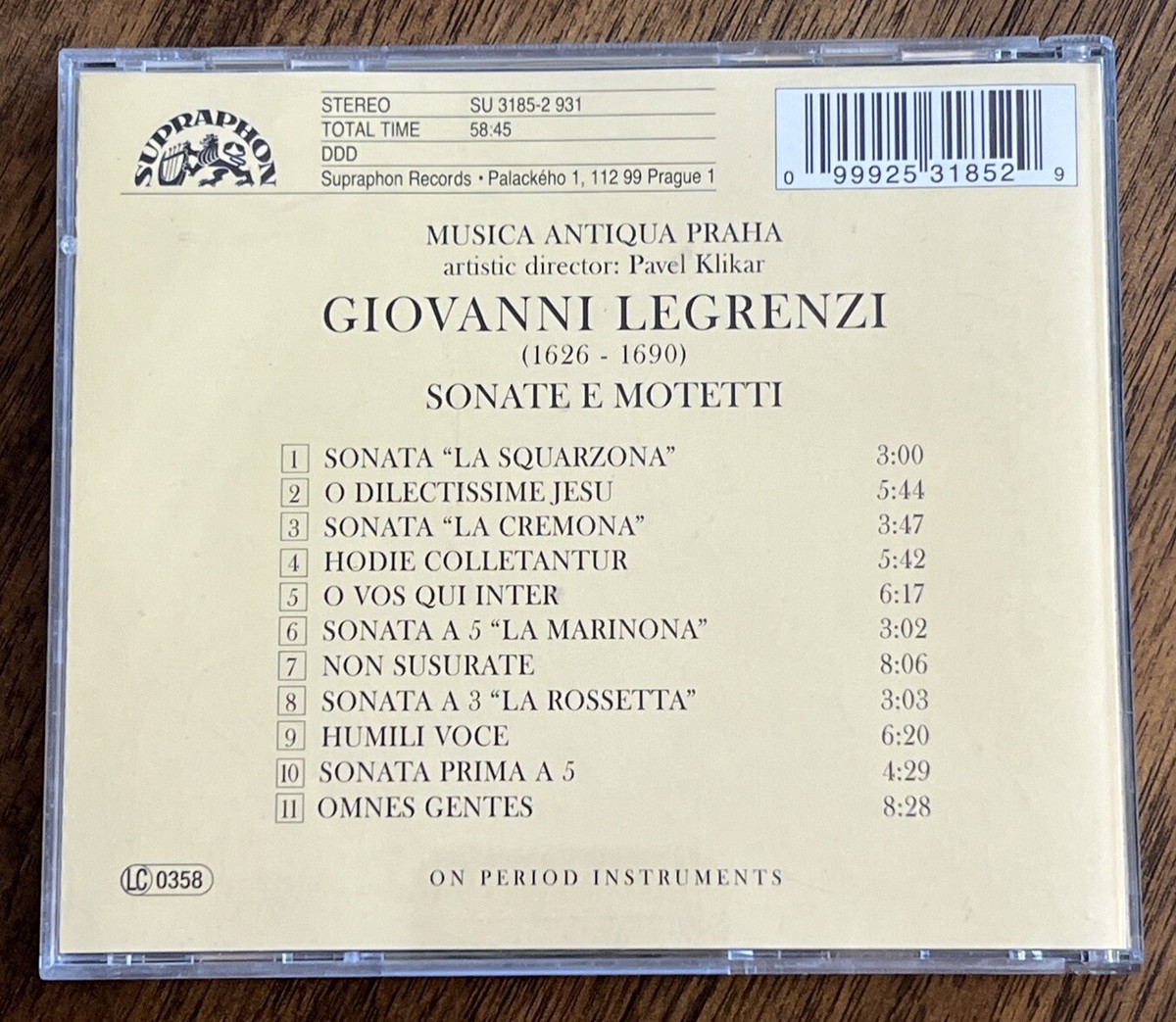 Giovanni Legrenzi - Sonate E Motetti CD | eBay