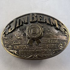 Bronze Jim Beam Belt Buckle Limited Edition 1996 Western Mens Fashion NEW