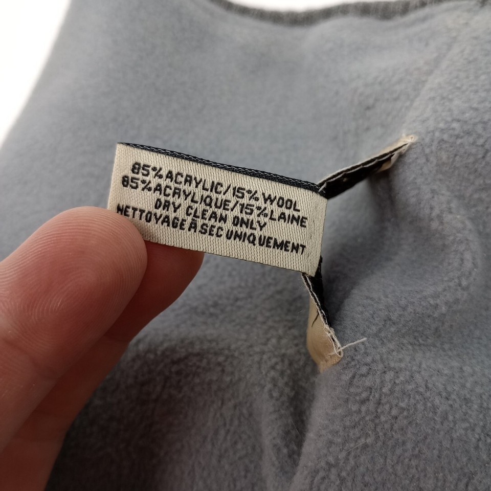 Woolrich Gray Beige Plaid Wool Acrylic Blend Mens Winter Beanie Hat Cap