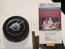 DARNELL NURSE signed OILERS official game puck JSA COA