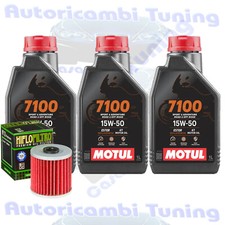 Set Entretien Huile Motul 7100 15W50 + Filtre Pour Kawasaki � Atv KLT250 � 1982>
