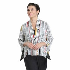 Nwt Mixed Ic By Connie K 1 Button Front Shark Bite Jacket Sz Xl $178