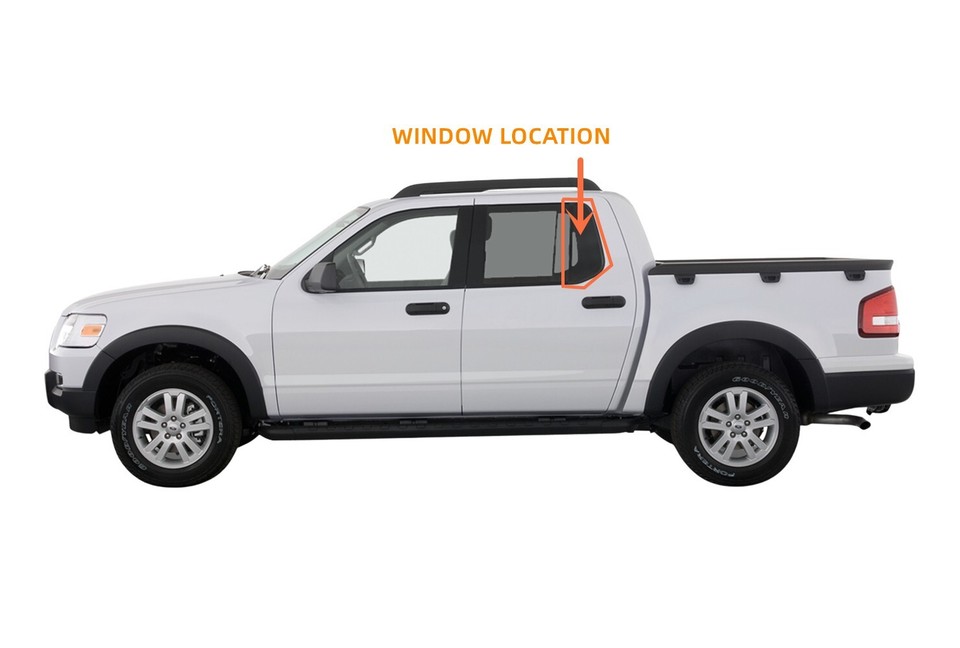 Left Rear Vent Driver/Left Rear Vent Window Glass For 2001-2006 Explorer Sport Trac 4D ...