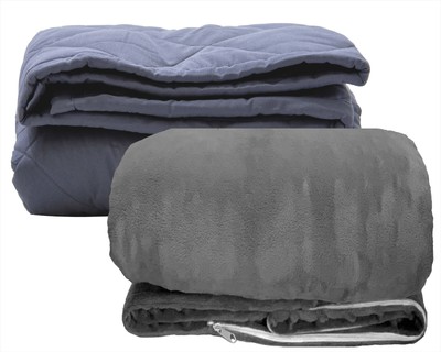 Weighted Blanket & Cover | 5, 10, 15, 20 lbs | Gray | eBay